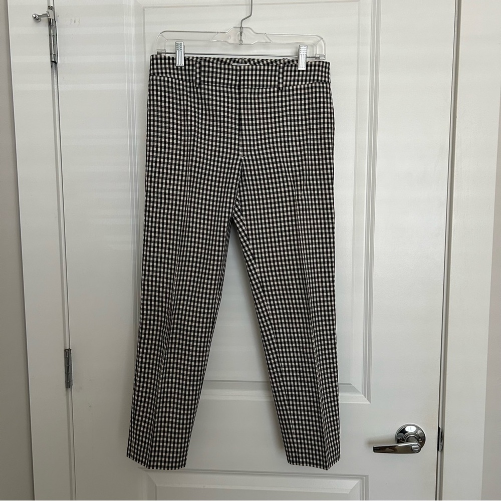 Club Monaco Black and White Gingham Dress Pants